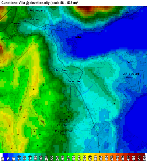 Cunettone-Villa elevation map