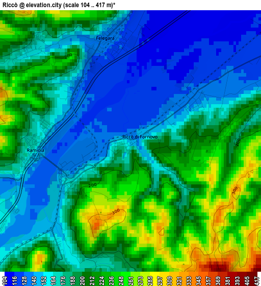 Riccò elevation map