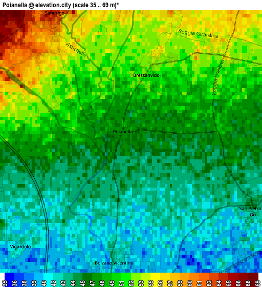 Poianella elevation map