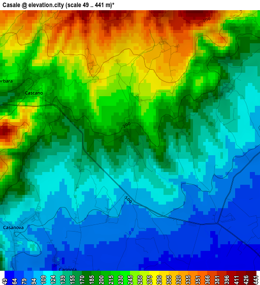 Casale elevation map