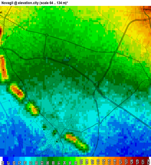 Novagli elevation map