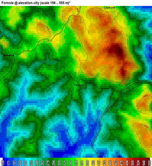 Fornole elevation map