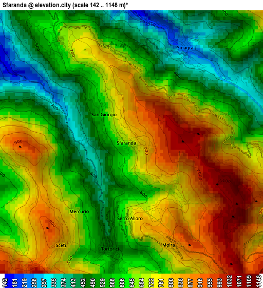 Sfaranda elevation map