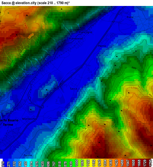 Sacca elevation map