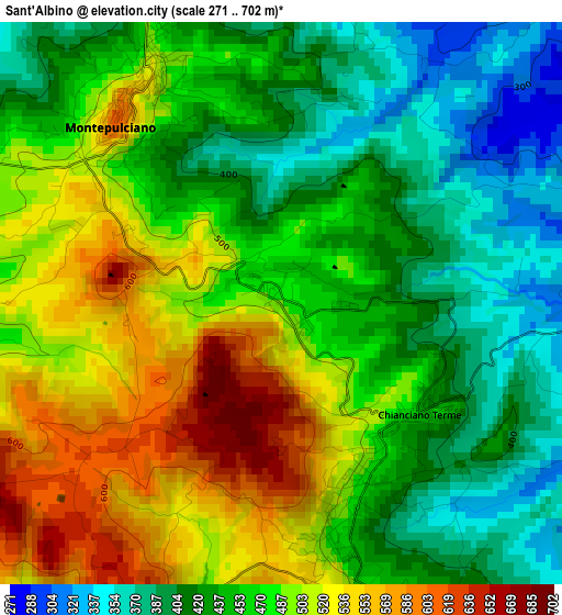 Sant'Albino elevation map