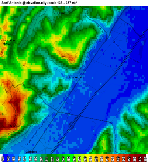 Sant'Antonio elevation map