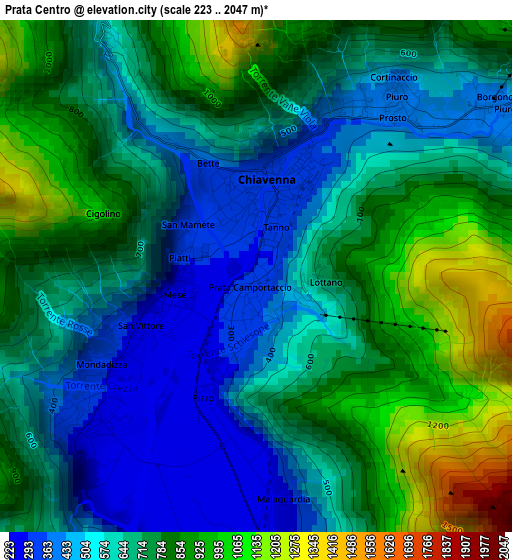 Prata Centro elevation map