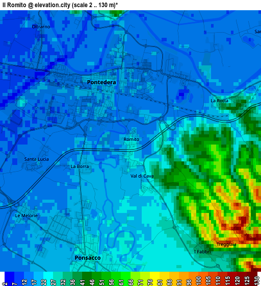 Il Romito elevation map