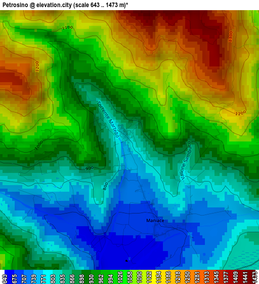 Petrosino elevation map