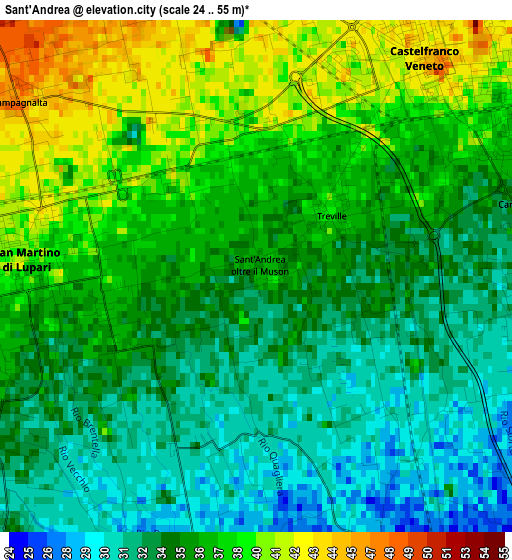 Sant'Andrea elevation map