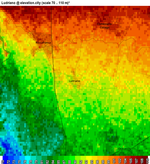 Ludriano elevation map