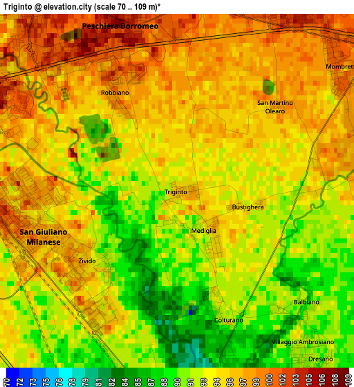 Triginto elevation map