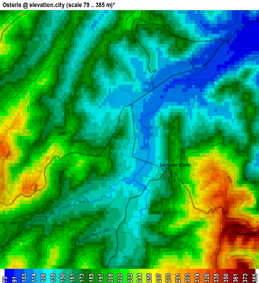 Osteria elevation map