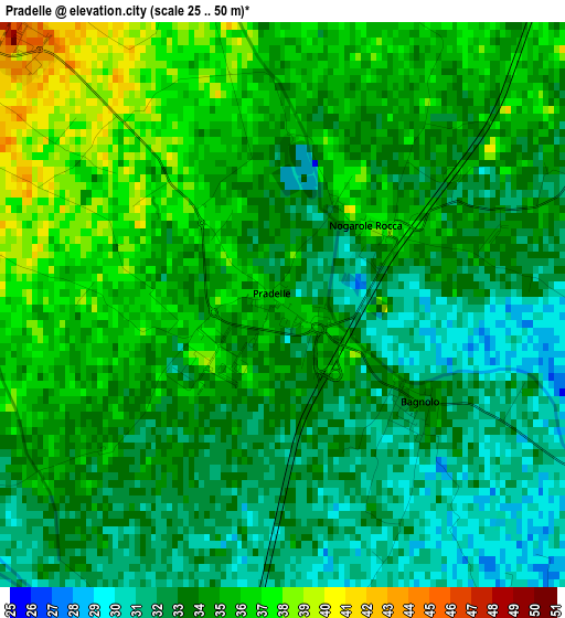 Pradelle elevation map