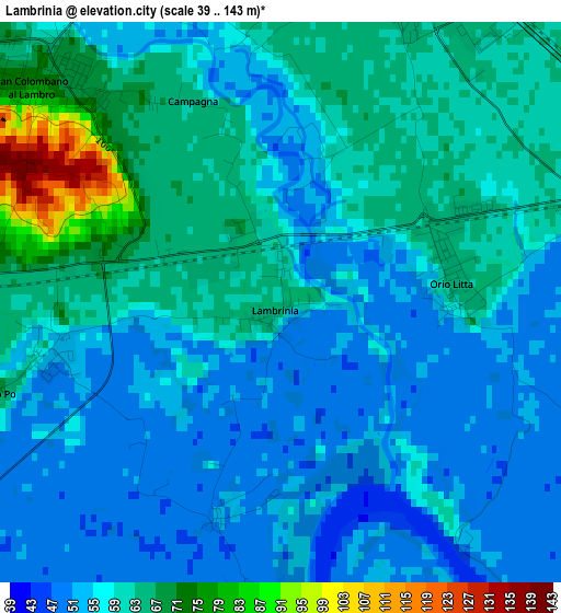 Lambrinia elevation map