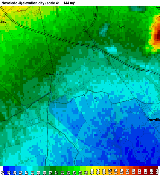 Novoledo elevation map