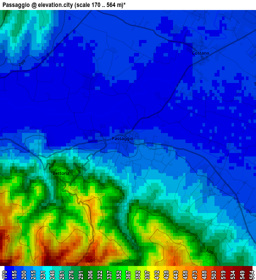 Passaggio elevation map