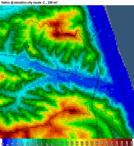 Salino elevation map