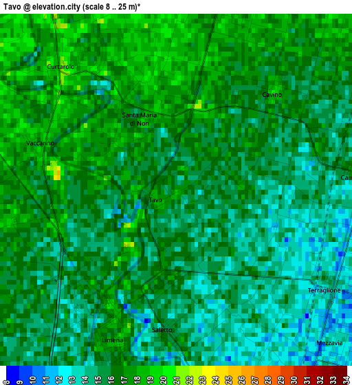 Tavo elevation map