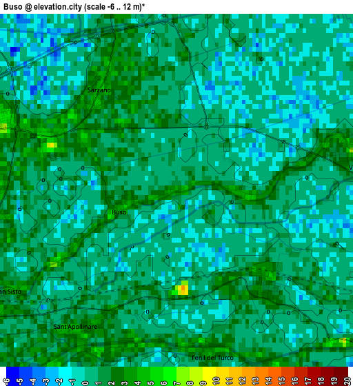 Buso elevation map