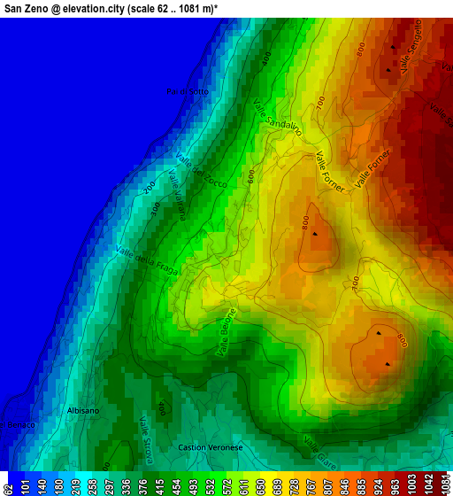 San Zeno elevation map