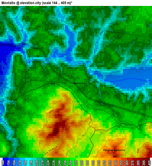 Montalto elevation map