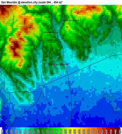 San Maurizio elevation map