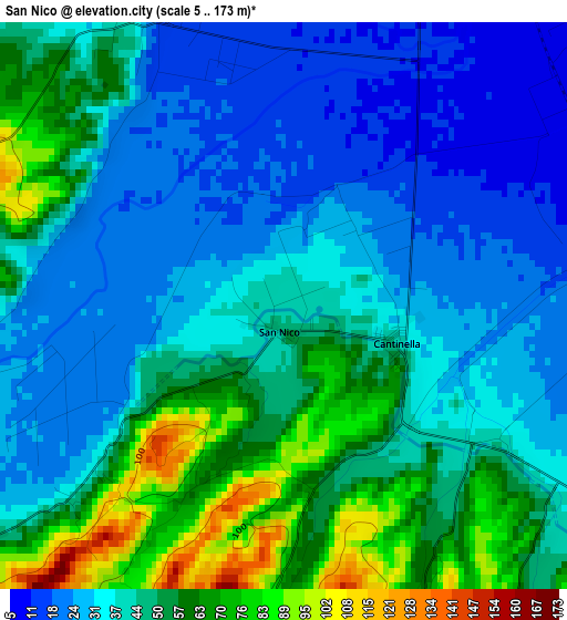 San Nico elevation map