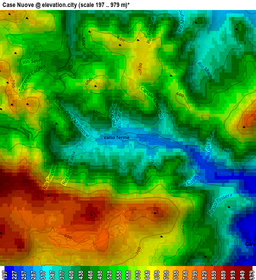 Case Nuove elevation map