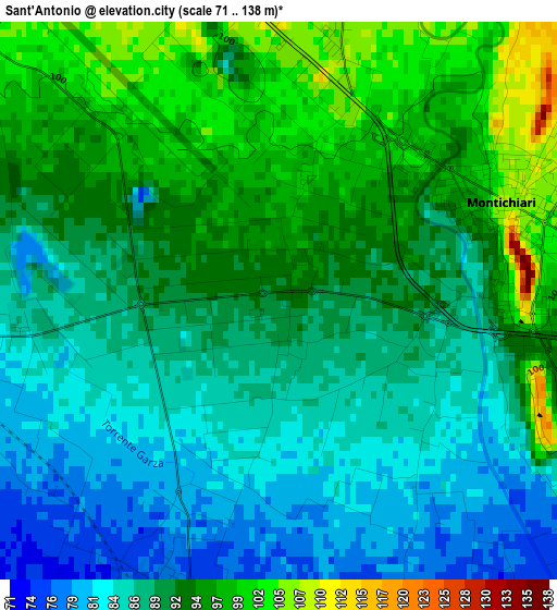 Sant'Antonio elevation map