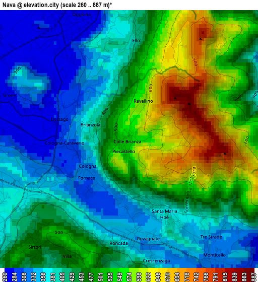 Nava elevation map