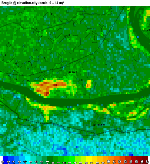 Braglia elevation map