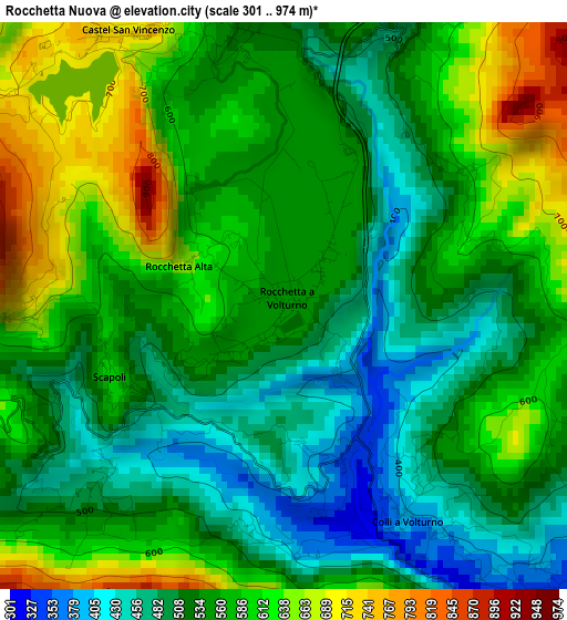 Rocchetta Nuova elevation map