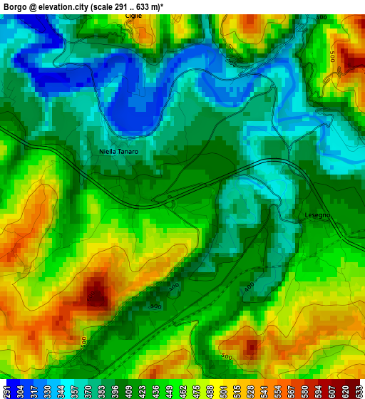 Borgo elevation map