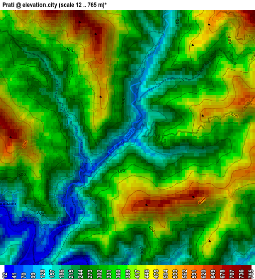 Prati elevation map