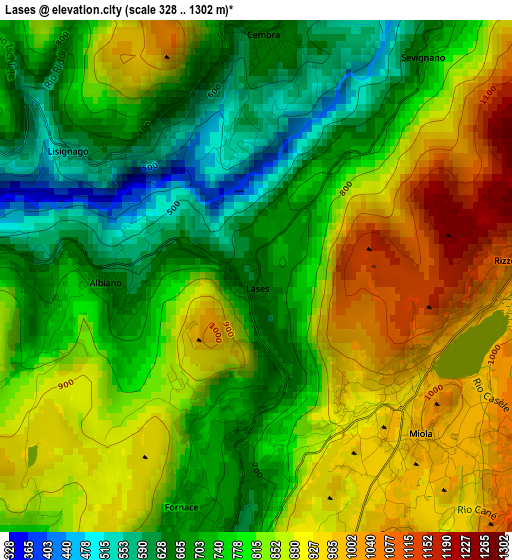 Lases elevation map