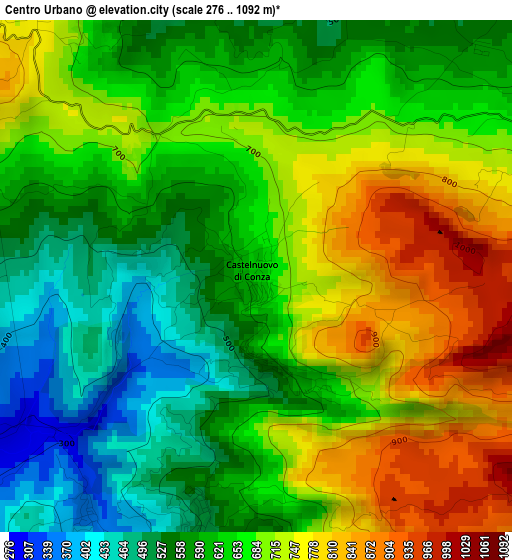 Centro Urbano elevation map