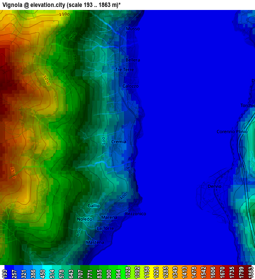 Vignola elevation map