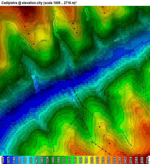 Cadipietra elevation map