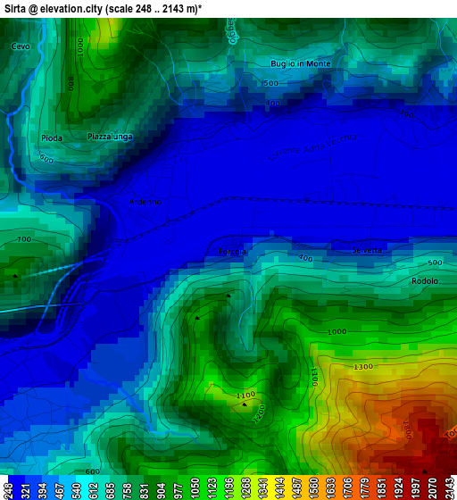 Sirta elevation map