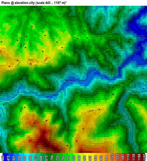 Piano elevation map