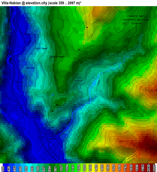 Villa-Nabian elevation map