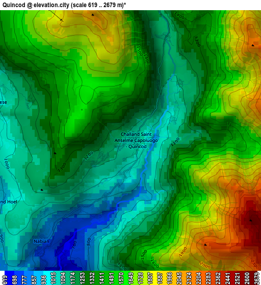 Quincod elevation map