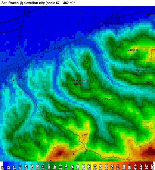 San Rocco elevation map