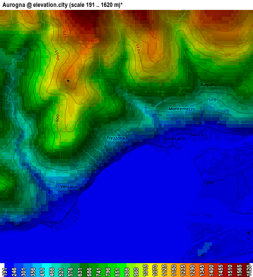 Aurogna elevation map