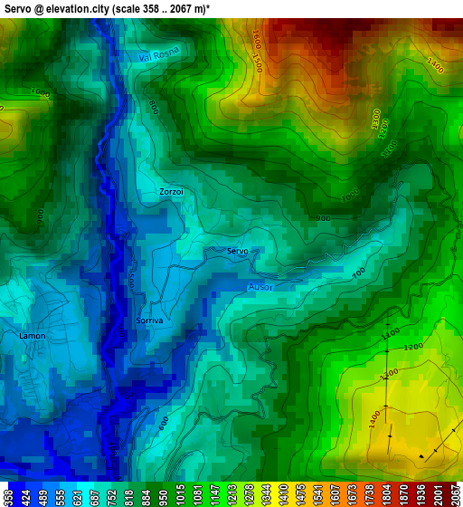 Servo elevation map