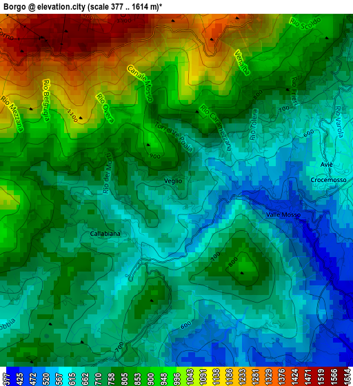 Borgo elevation map