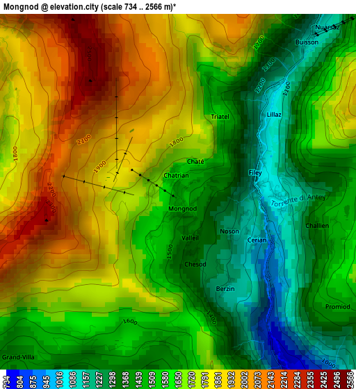 Mongnod elevation map