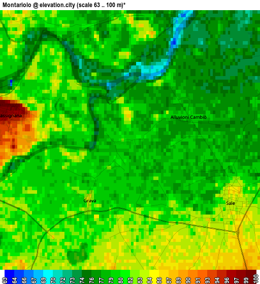 Montariolo elevation map