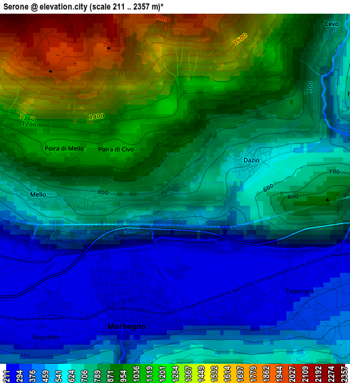 Serone elevation map